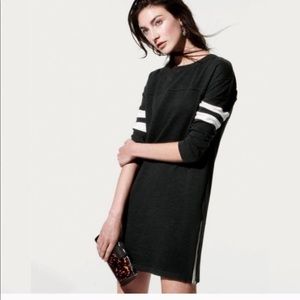 J. Crew varsity side zip cotton dress, three quarter sleeves.